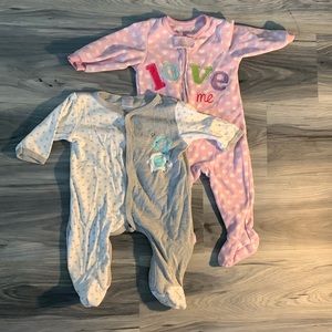 Girls size 3-9m pj’s